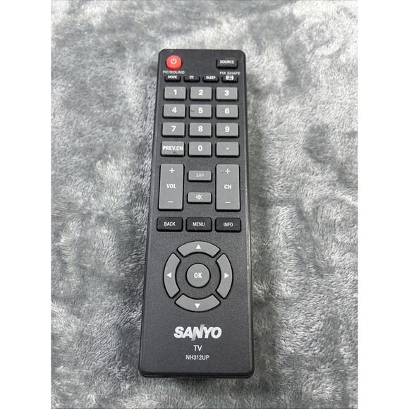 SANYO TV NH312UP Black Remote Replacement OEM Authentic Thailand Tested Working - Picture 1 of 6